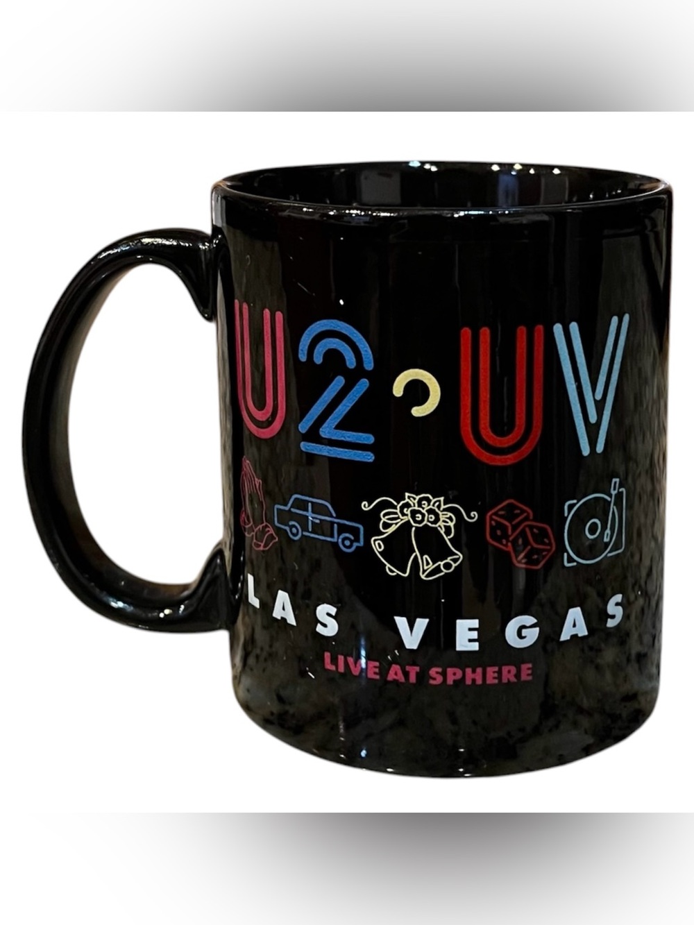 U2 UV The Sphere Las Vegas Official Coffee Mug 5 Symbols RARE HTF Collectible